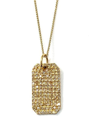 Erin Steele Jewelry Diamond Dog Tag Necklace
