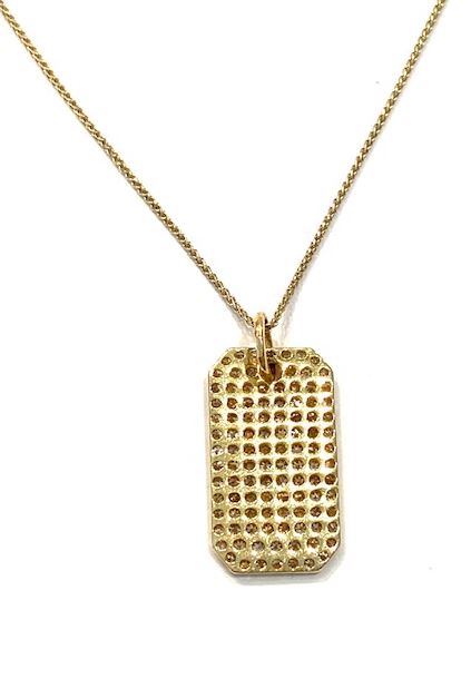 Erin Steele Jewelry Diamond Dog Tag Necklace