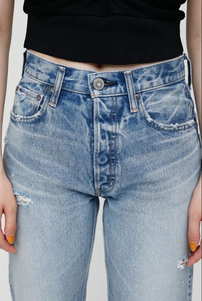 Moussy Vintage Lomita Cropped Wide Straight Leg Jean